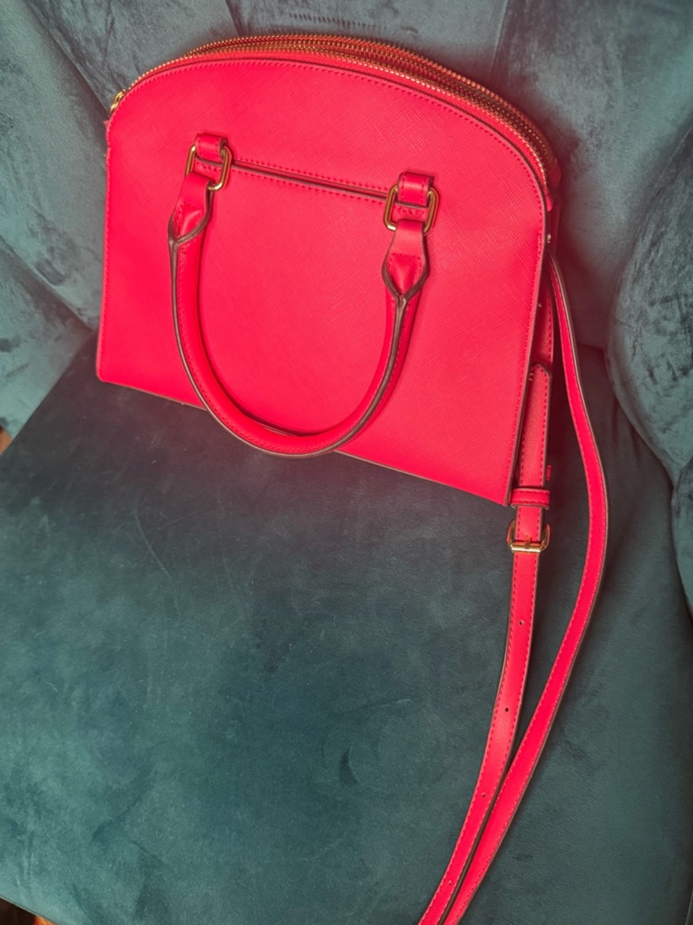 Anne Klein Pink Dome Satchel Handbag with Crossbody Strap 💖 So pretty! - Picture 3 of 6